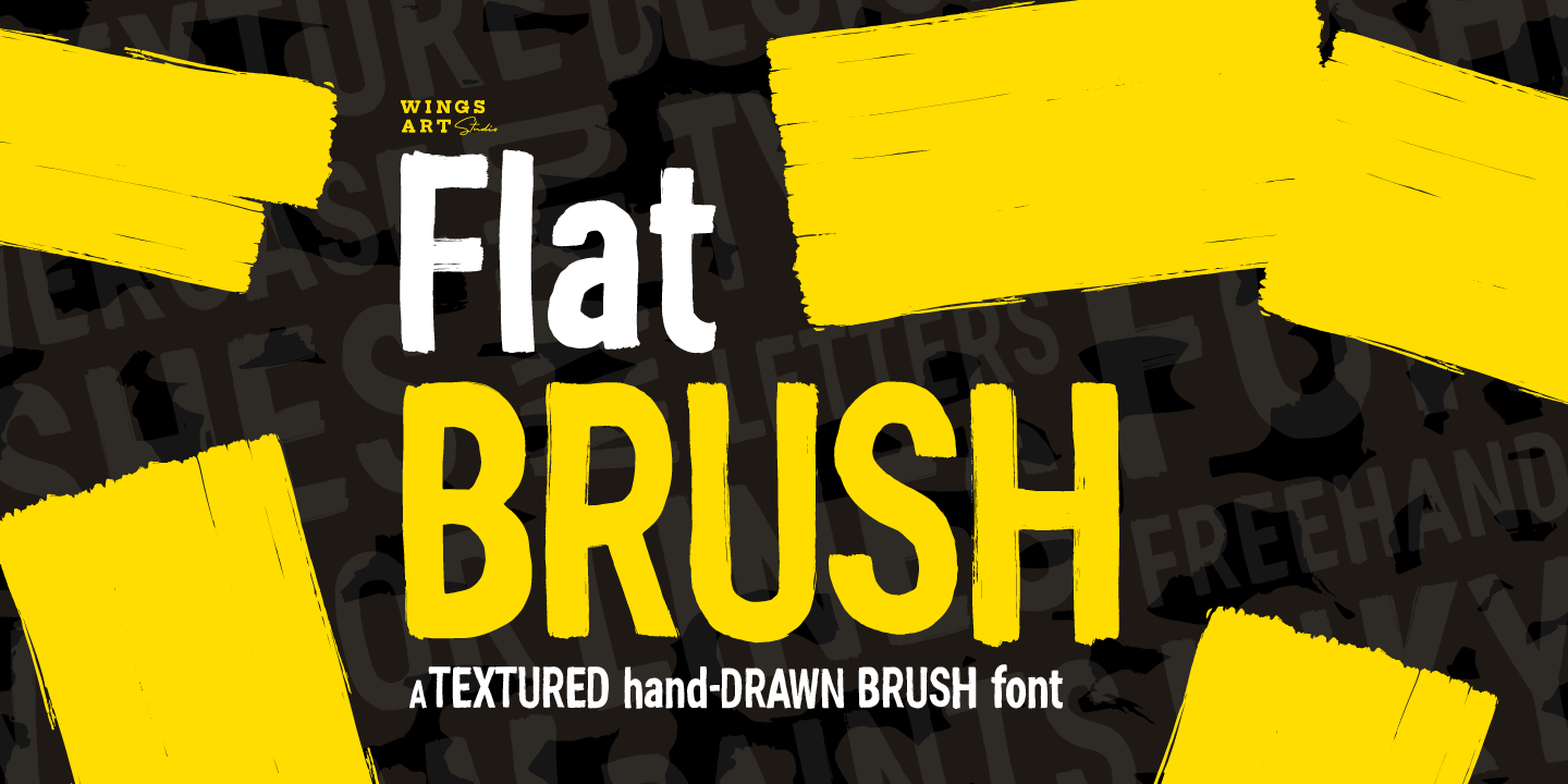 Ejemplo de fuente WA Flat Brush